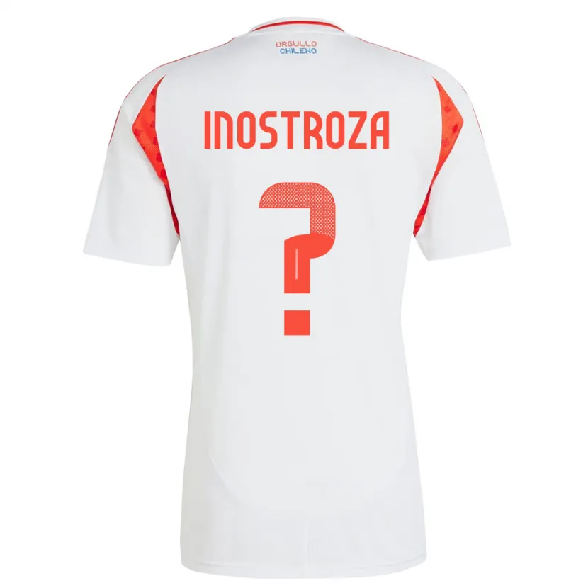 Danxen Mann Chile Fernando Inostroza #0 Hvit Bortetrøye Drakt Trøye 24-26 Skjorter T-Skjorte