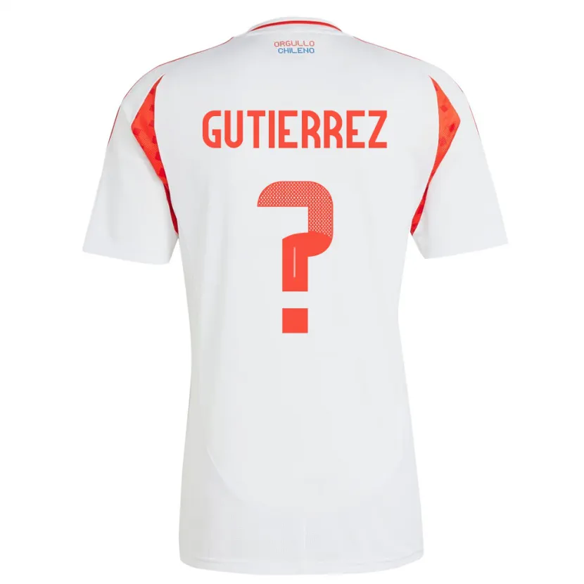 Danxen Mann Chile Felipe Gutierrez #0 Hvit Bortetrøye Drakt Trøye 24-26 Skjorter T-Skjorte