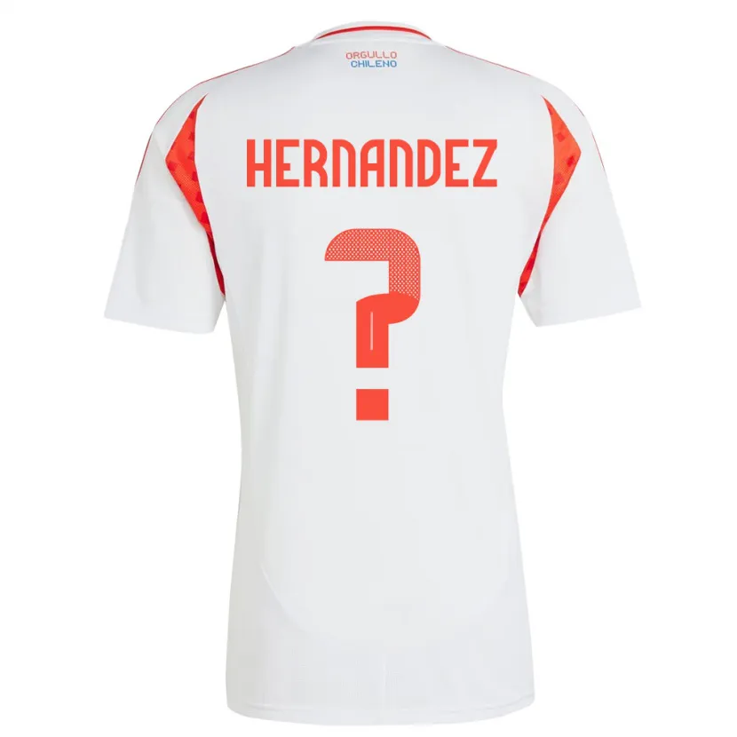 Danxen Mann Chile Camilo Hernández #0 Hvit Bortetrøye Drakt Trøye 24-26 Skjorter T-Skjorte