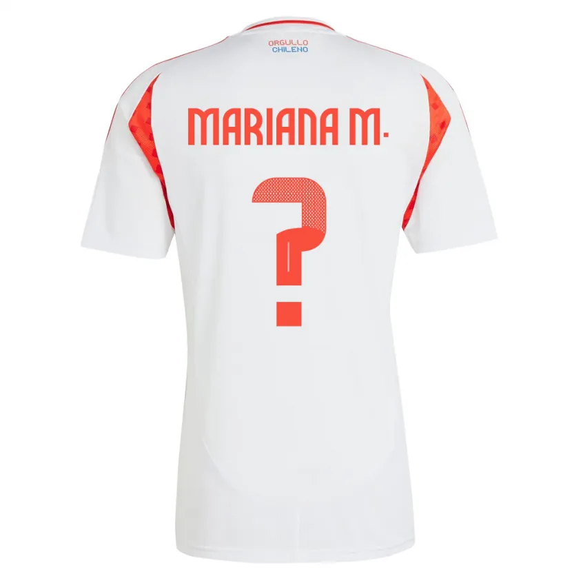 Danxen Mann Chile Mariana Morales #0 Hvit Bortetrøye Drakt Trøye 24-26 Skjorter T-Skjorte