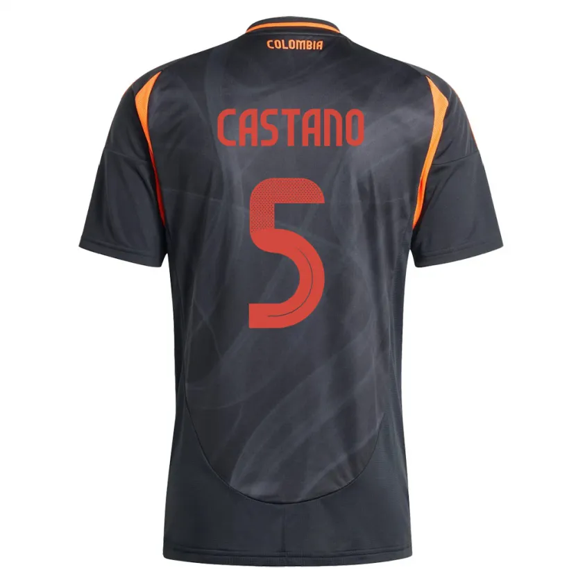 Danxen Mann Colombia Kevin Castaño #5 Svart Bortetrøye Drakt Trøye 24-26 Skjorter T-Skjorte