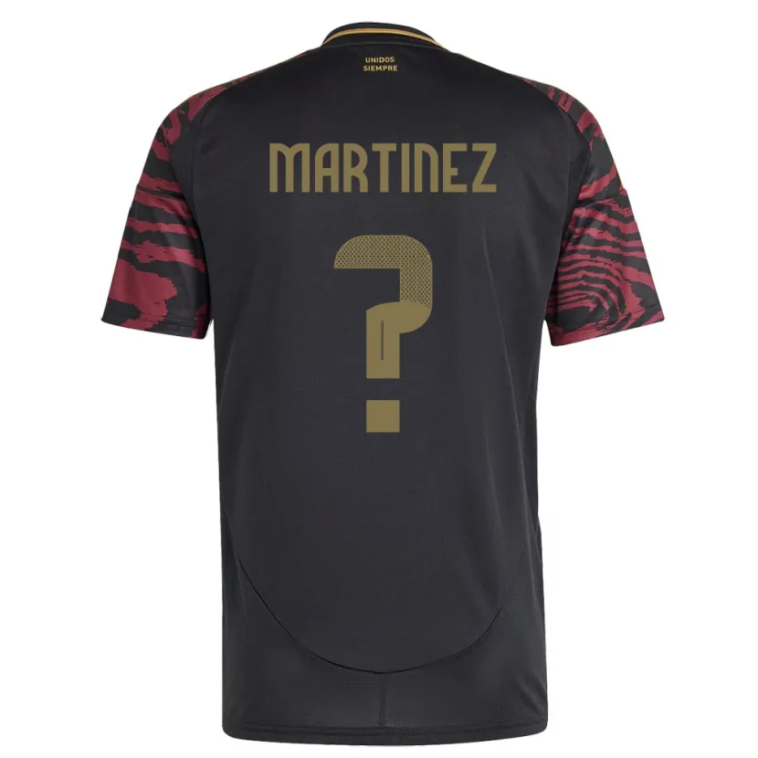 Danxen Mann Peru Juan Martínez #0 Svart Bortetrøye Drakt Trøye 24-26 Skjorter T-Skjorte
