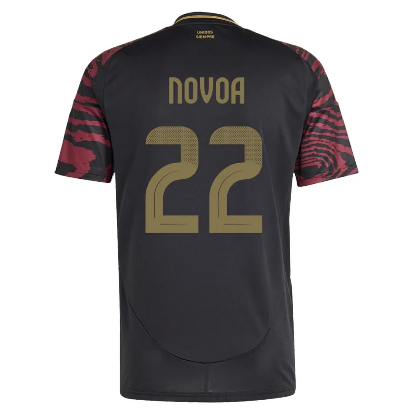 Danxen Mann Peru Cindy Novoa #22 Svart Bortetrøye Drakt Trøye 24-26 Skjorter T-Skjorte