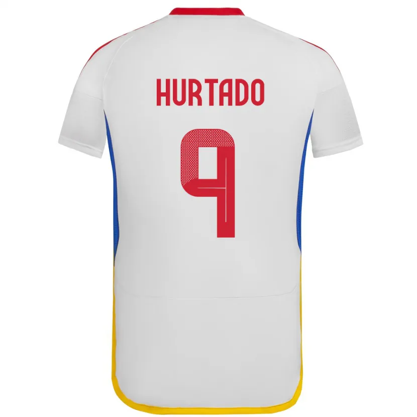 Danxen Mann Venezuela Jan Hurtado #9 Hvit Bortetrøye Drakt Trøye 24-26 Skjorter T-Skjorte