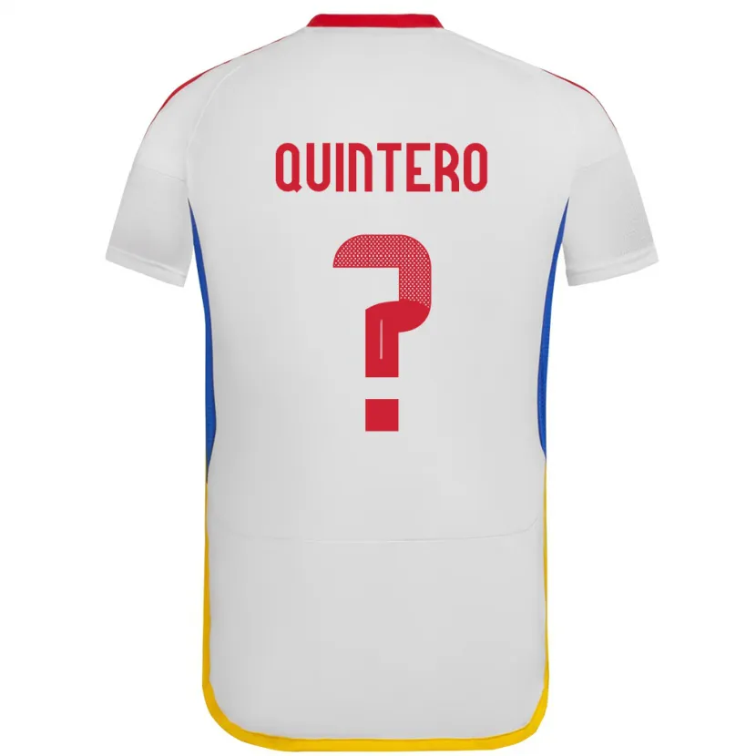 Danxen Mann Venezuela Teo Quintero #0 Hvit Bortetrøye Drakt Trøye 24-26 Skjorter T-Skjorte