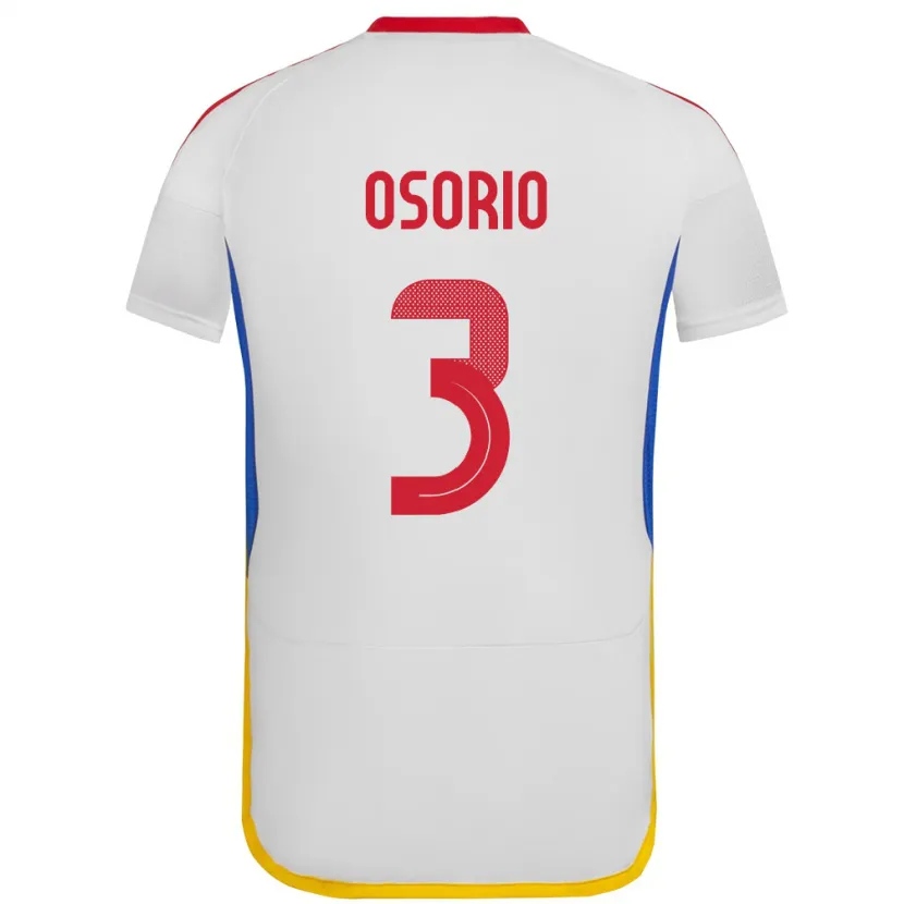 Danxen Mann Venezuela Yordan Osorio #3 Hvit Bortetrøye Drakt Trøye 24-26 Skjorter T-Skjorte