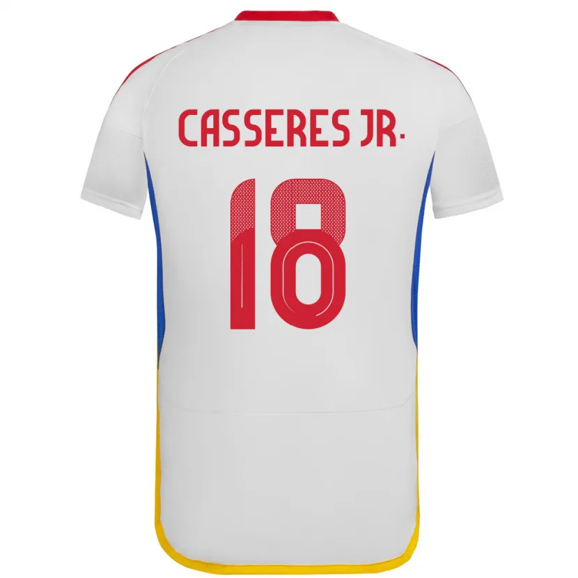 Danxen Mann Venezuela Cristian Cásseres Jr. #18 Hvit Bortetrøye Drakt Trøye 24-26 Skjorter T-Skjorte