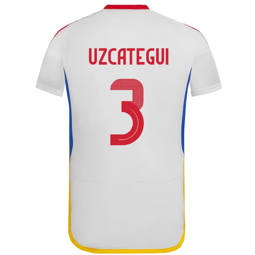 Danxen Mann Venezuela Rafael Uzcátegui #3 Hvit Bortetrøye Drakt Trøye 24-26 Skjorter T-Skjorte