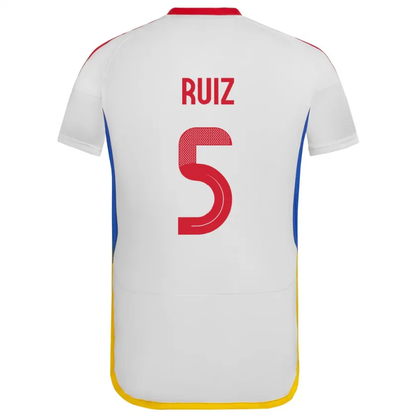 Danxen Mann Venezuela Emerson Ruíz #5 Hvit Bortetrøye Drakt Trøye 24-26 Skjorter T-Skjorte