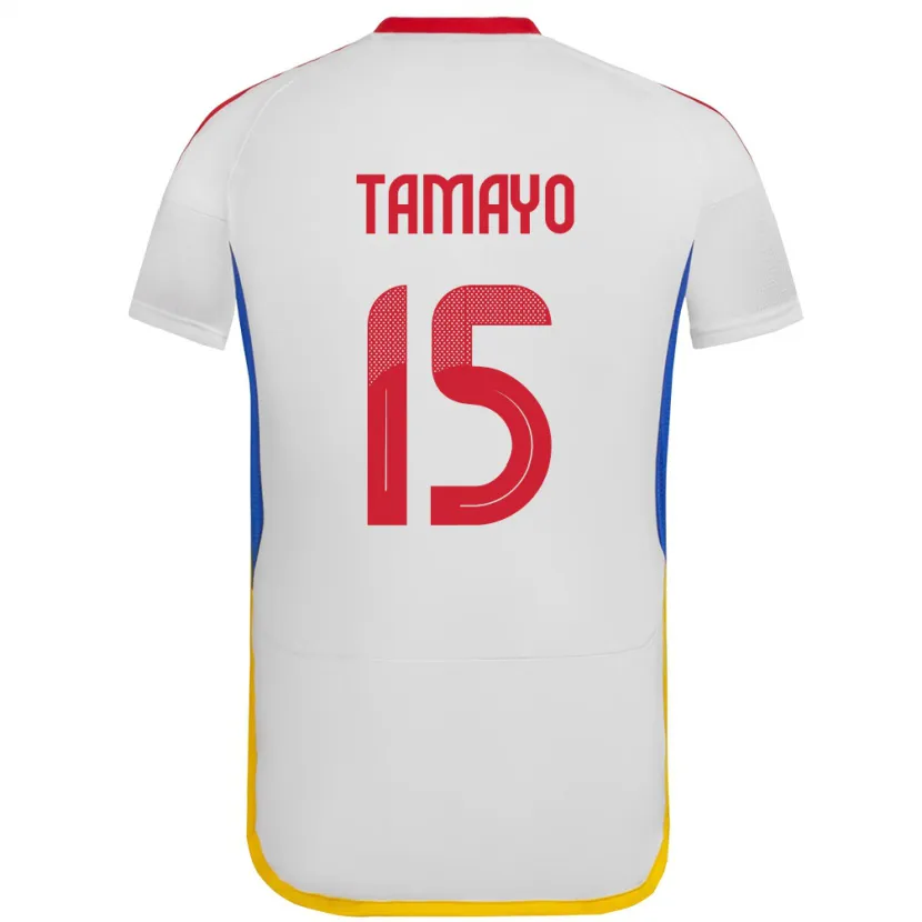 Danxen Mann Venezuela Bianneider Tamayo #15 Hvit Bortetrøye Drakt Trøye 24-26 Skjorter T-Skjorte
