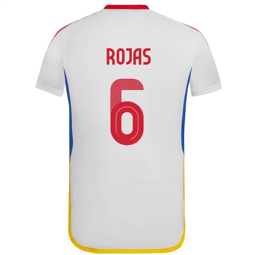 Danxen Mann Venezuela Carlos Rojas #6 Hvit Bortetrøye Drakt Trøye 24-26 Skjorter T-Skjorte