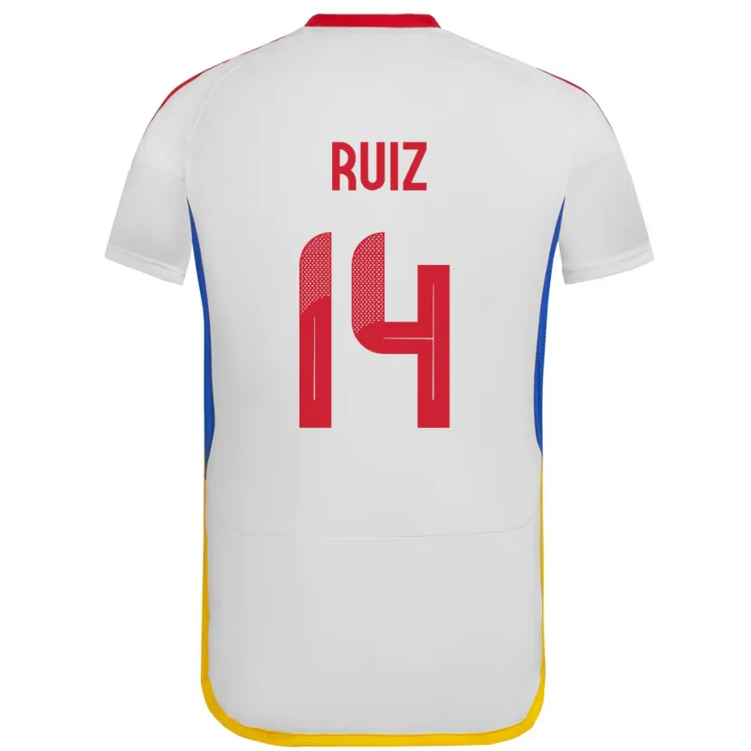 Danxen Mann Venezuela Maicol Ruiz #14 Hvit Bortetrøye Drakt Trøye 24-26 Skjorter T-Skjorte
