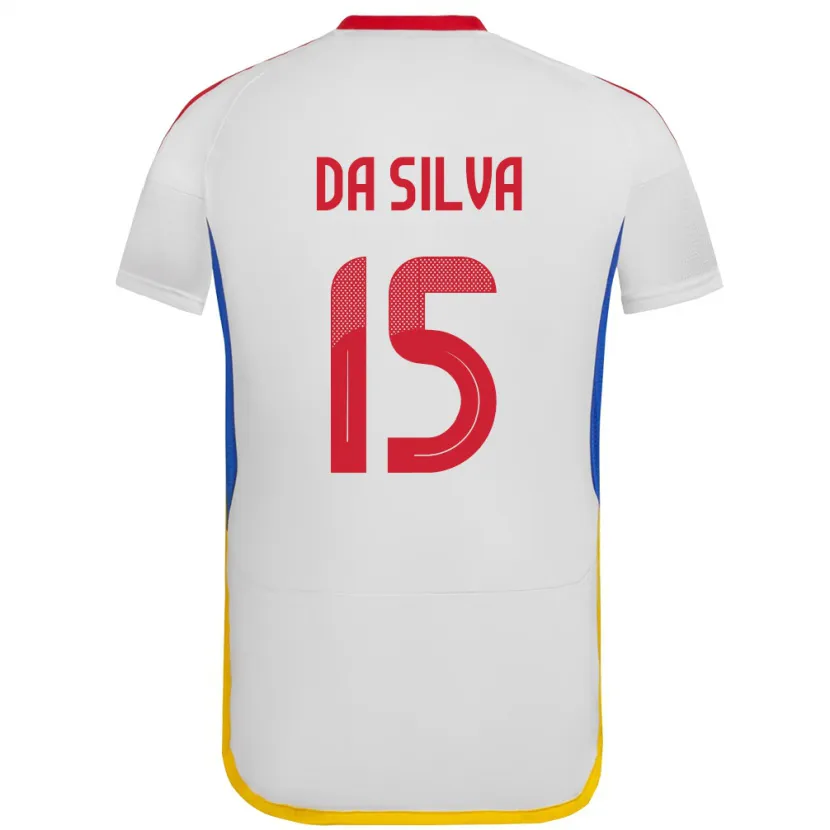 Danxen Mann Venezuela Cesar Da Silva #15 Hvit Bortetrøye Drakt Trøye 24-26 Skjorter T-Skjorte