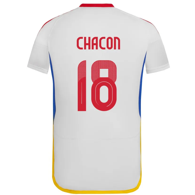 Danxen Mann Venezuela Yerson Chacón #18 Hvit Bortetrøye Drakt Trøye 24-26 Skjorter T-Skjorte