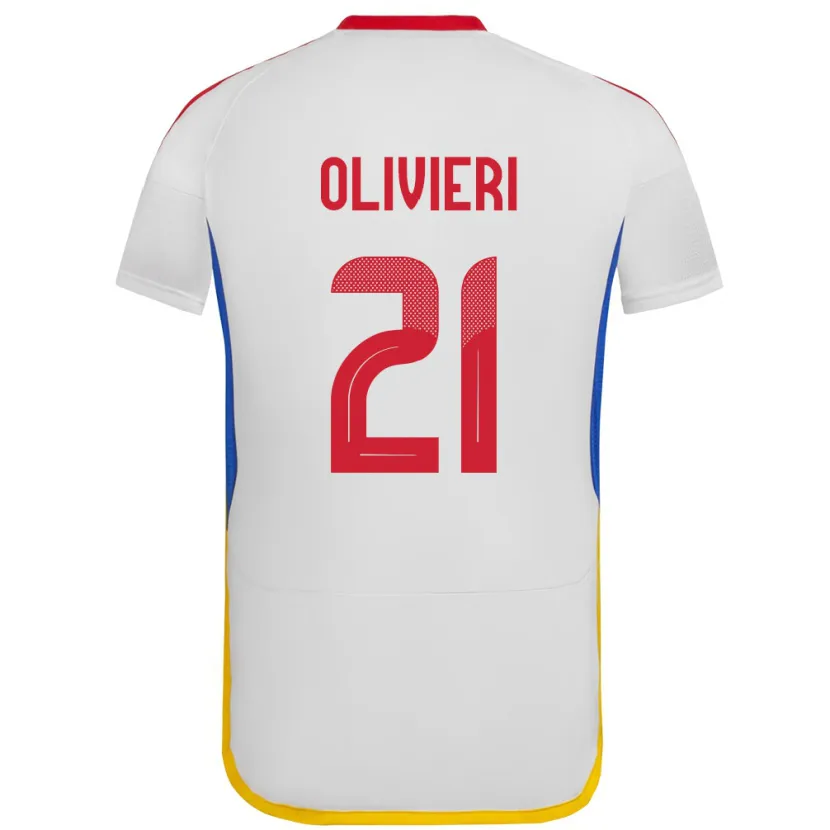 Danxen Mann Venezuela Bárbara Olivieri #21 Hvit Bortetrøye Drakt Trøye 24-26 Skjorter T-Skjorte