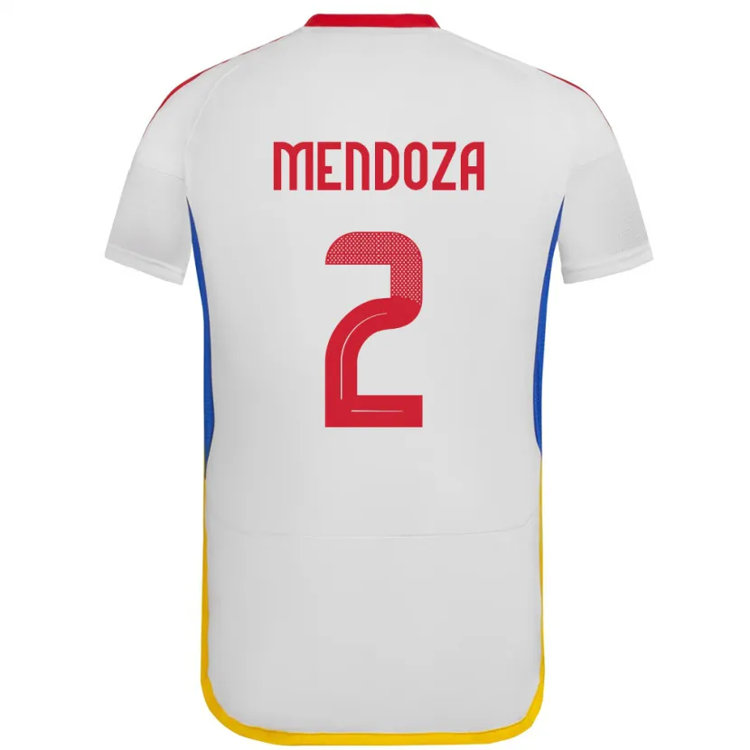 Danxen Mann Venezuela Rafanny Mendoza #2 Hvit Bortetrøye Drakt Trøye 24-26 Skjorter T-Skjorte