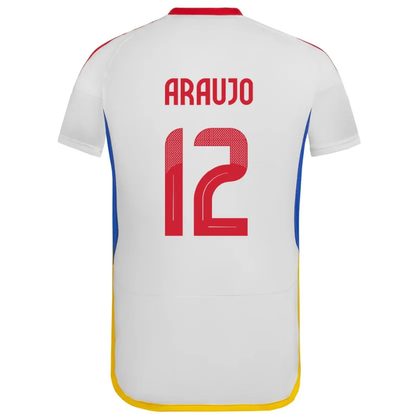 Danxen Mann Venezuela Sabrina Araujo #12 Hvit Bortetrøye Drakt Trøye 24-26 Skjorter T-Skjorte
