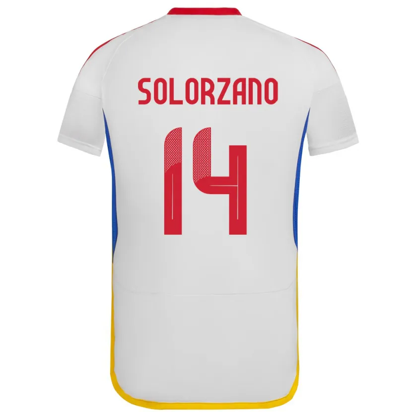 Danxen Mann Venezuela Fabiola Solórzano #14 Hvit Bortetrøye Drakt Trøye 24-26 Skjorter T-Skjorte