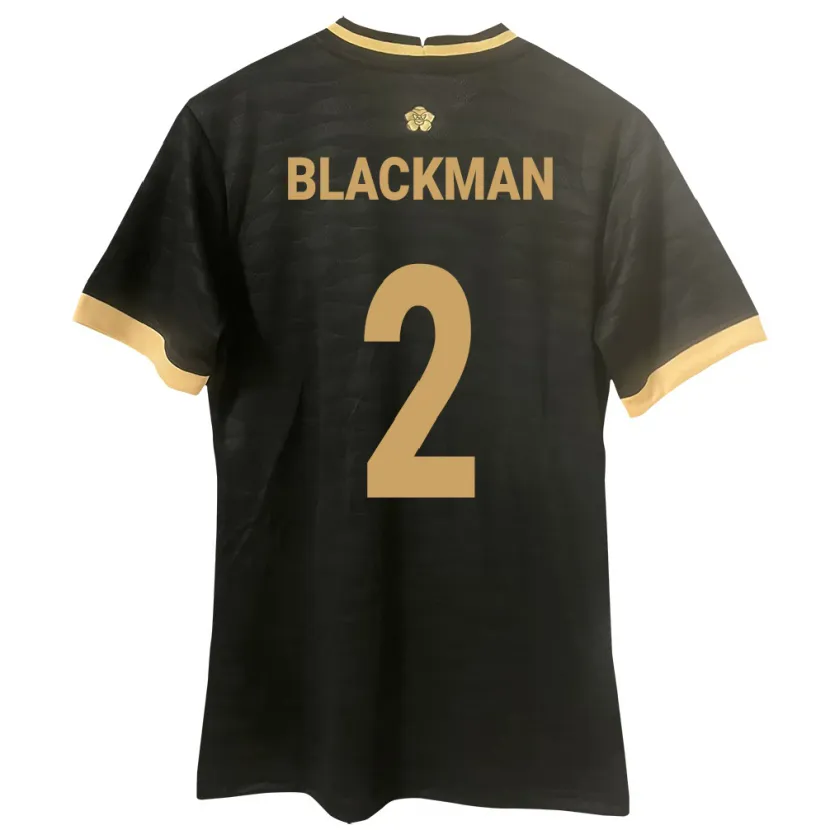 Danxen Mann Panama César Blackman #2 Svart Bortetrøye Drakt Trøye 24-26 Skjorter T-Skjorte
