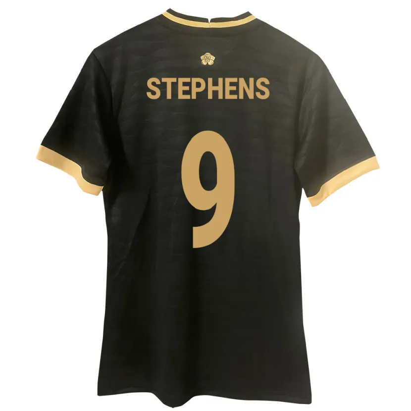 Danxen Mann Panama Alfredo Stephens #9 Svart Bortetrøye Drakt Trøye 24-26 Skjorter T-Skjorte