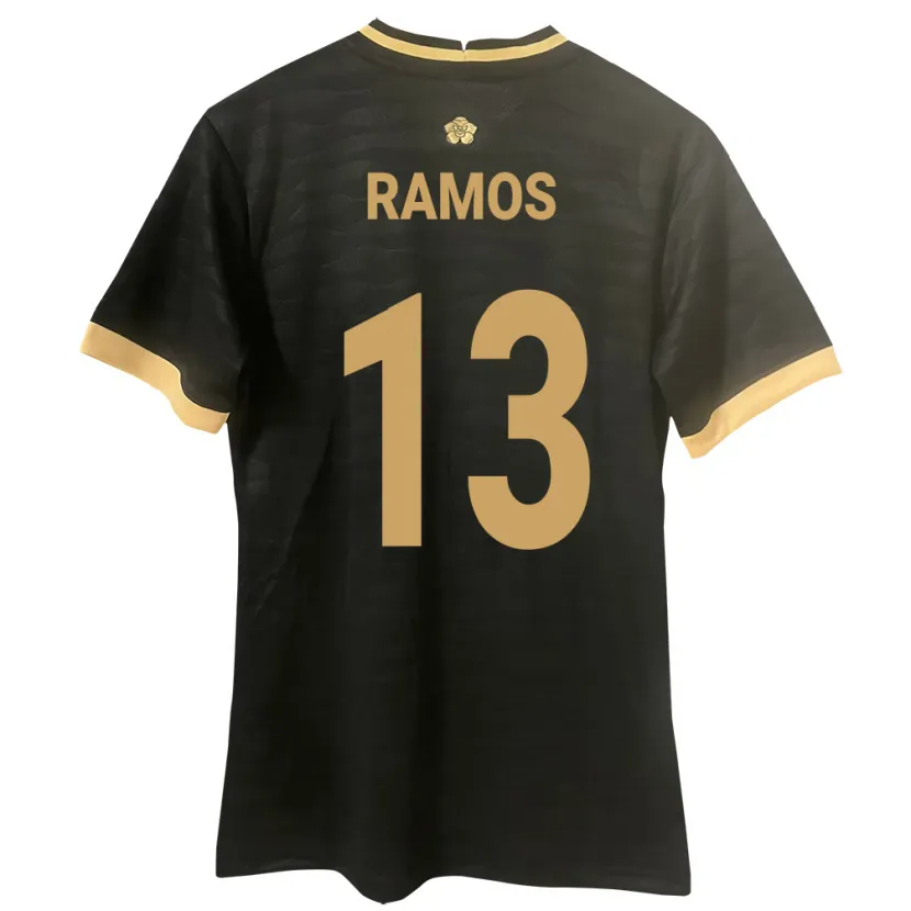 Danxen Mann Panama Jiovany Ramos #13 Svart Bortetrøye Drakt Trøye 24-26 Skjorter T-Skjorte