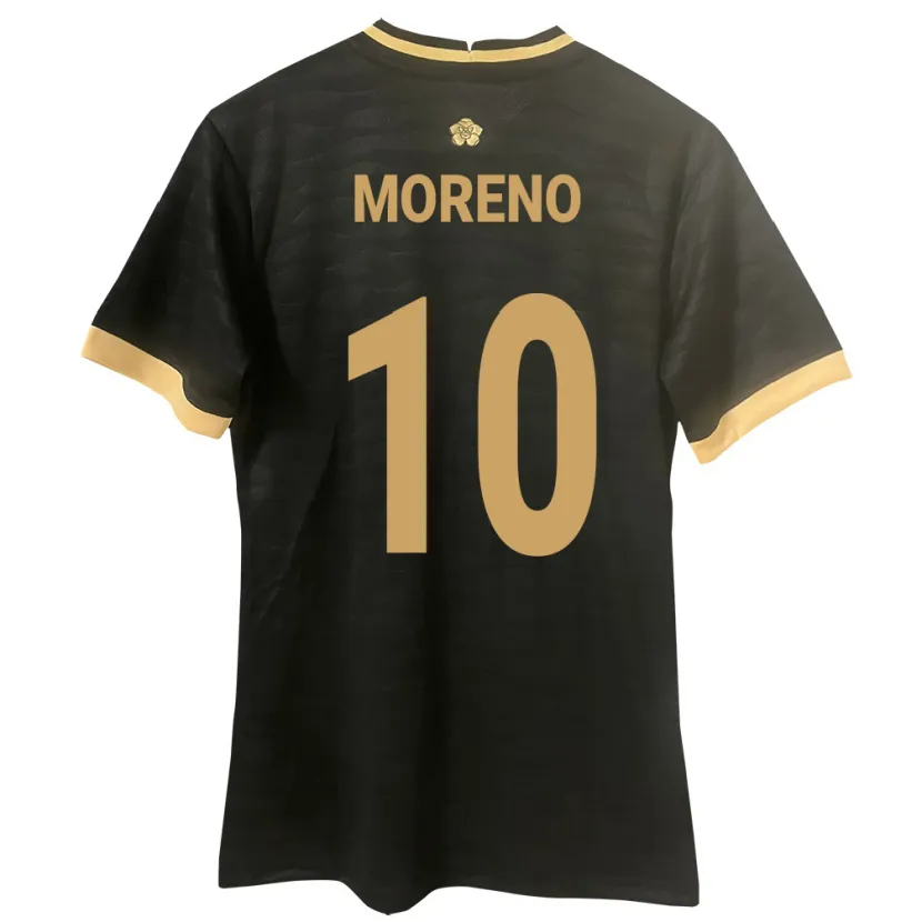 Danxen Mann Panama Éric Moreno #10 Svart Bortetrøye Drakt Trøye 24-26 Skjorter T-Skjorte