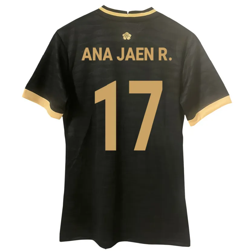 Danxen Mann Panama Ana Jaén Rodríguez #17 Svart Bortetrøye Drakt Trøye 24-26 Skjorter T-Skjorte