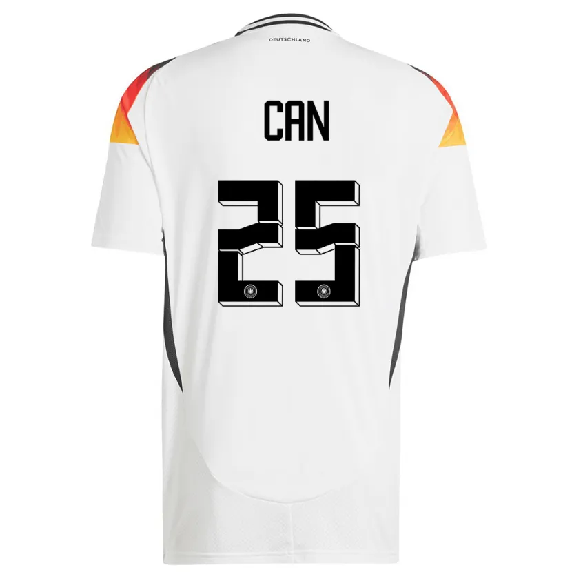 Danxen Dame Tyskland Emre Can #25 Hvit Hjemmetrøye Drakt Trøye 24-26 Skjorter T-Skjorte