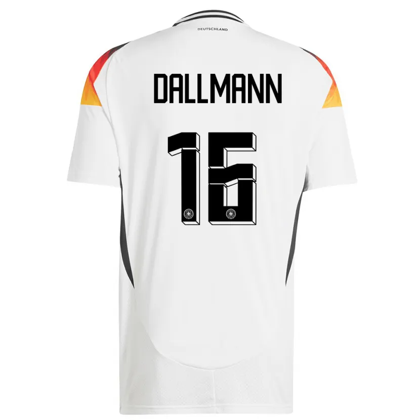 Danxen Dame Tyskland Linda Dallmann #16 Hvit Hjemmetrøye Drakt Trøye 24-26 Skjorter T-Skjorte