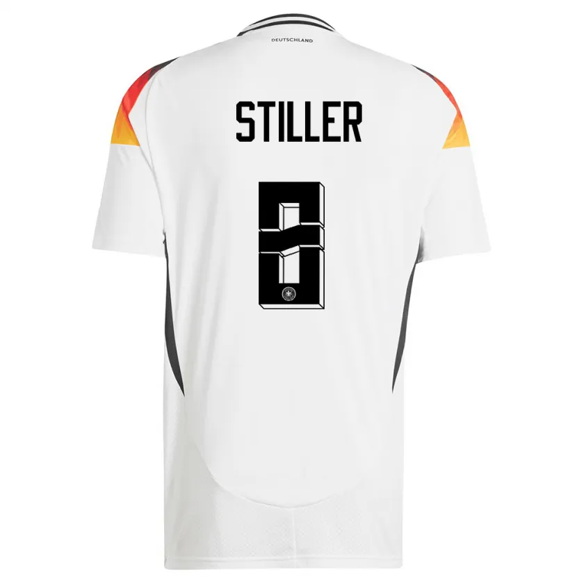 Danxen Dame Tyskland Angelo Stiller #8 Hvit Hjemmetrøye Drakt Trøye 24-26 Skjorter T-Skjorte