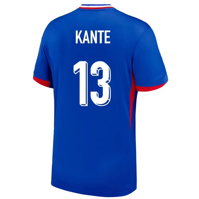 Danxen Dame Frankrike N Golo Kante #13 Blå Hjemmetrøye Drakt Trøye 24-26 Skjorter T-Skjorte
