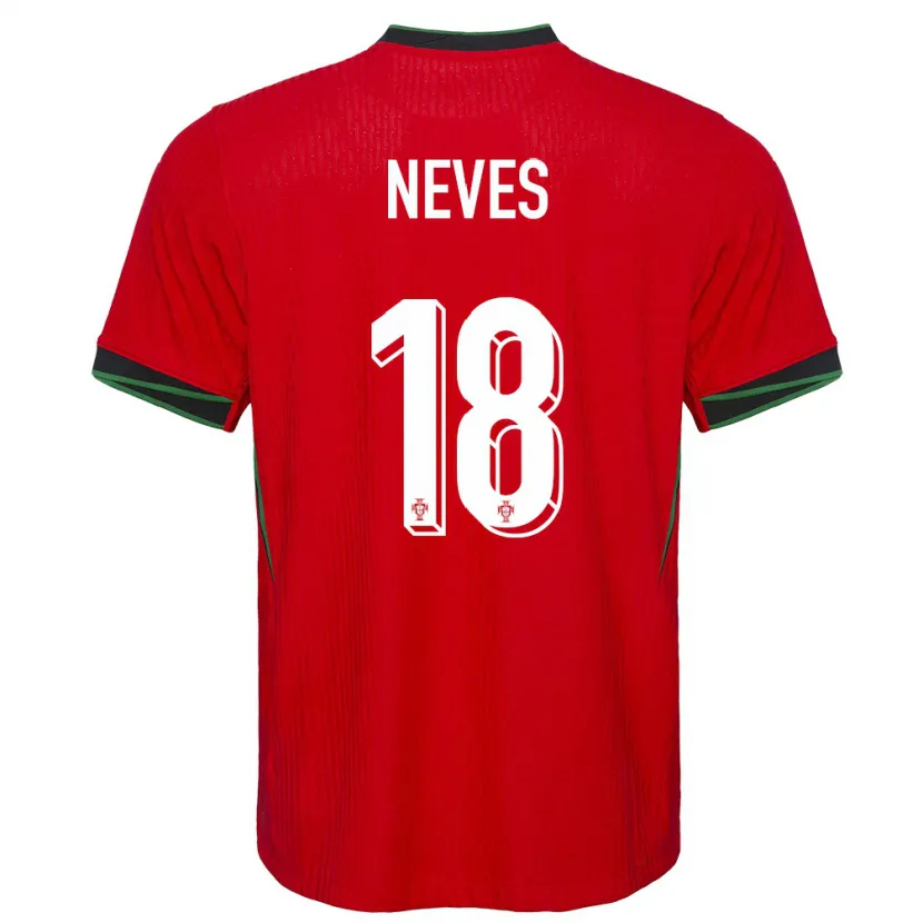 Danxen Dame Portugal Ruben Neves #18 Rød Hjemmetrøye Drakt Trøye 24-26 Skjorter T-Skjorte