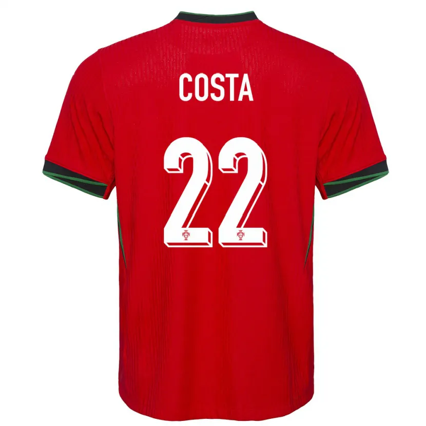 Danxen Dame Portugal Diogo Costa #22 Rød Hjemmetrøye Drakt Trøye 24-26 Skjorter T-Skjorte