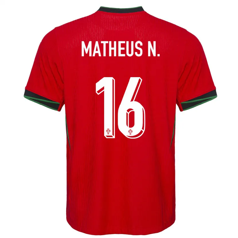 Danxen Dame Portugal Matheus Nunes #16 Rød Hjemmetrøye Drakt Trøye 24-26 Skjorter T-Skjorte