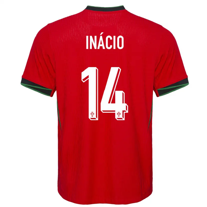 Danxen Dame Portugal Goncalo Inacio #14 Rød Hjemmetrøye Drakt Trøye 24-26 Skjorter T-Skjorte