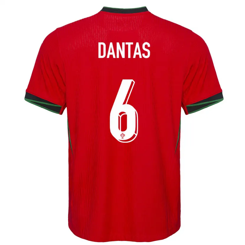 Danxen Dame Portugal Tiago Dantas #6 Rød Hjemmetrøye Drakt Trøye 24-26 Skjorter T-Skjorte