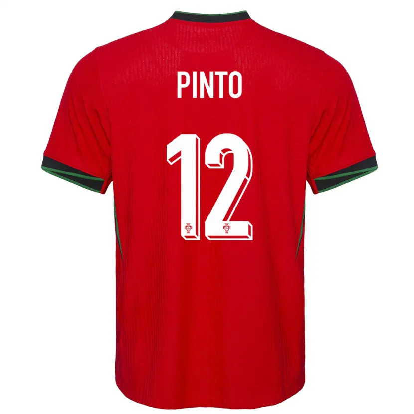 Danxen Dame Portugal Diogo Pinto #12 Rød Hjemmetrøye Drakt Trøye 24-26 Skjorter T-Skjorte