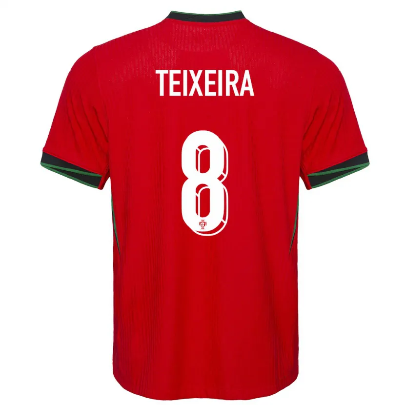 Danxen Dame Portugal Joao Teixeira #8 Rød Hjemmetrøye Drakt Trøye 24-26 Skjorter T-Skjorte