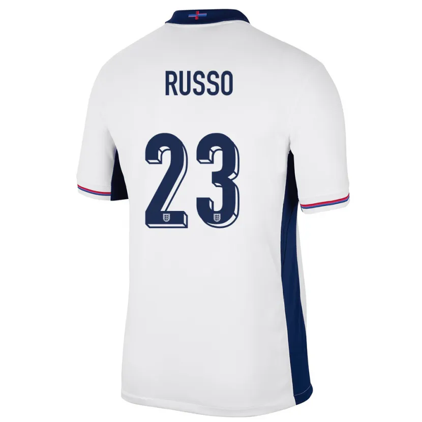 Danxen Dame England Alessia Russo #23 Hvit Hjemmetrøye Drakt Trøye 24-26 Skjorter T-Skjorte