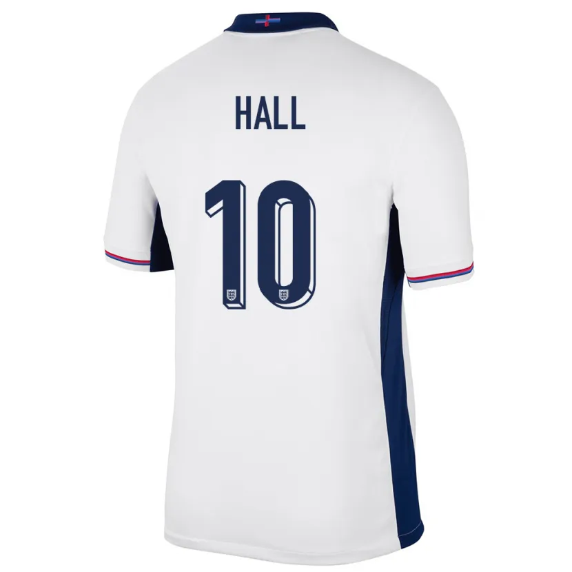 Danxen Dame England George Hall #10 Hvit Hjemmetrøye Drakt Trøye 24-26 Skjorter T-Skjorte