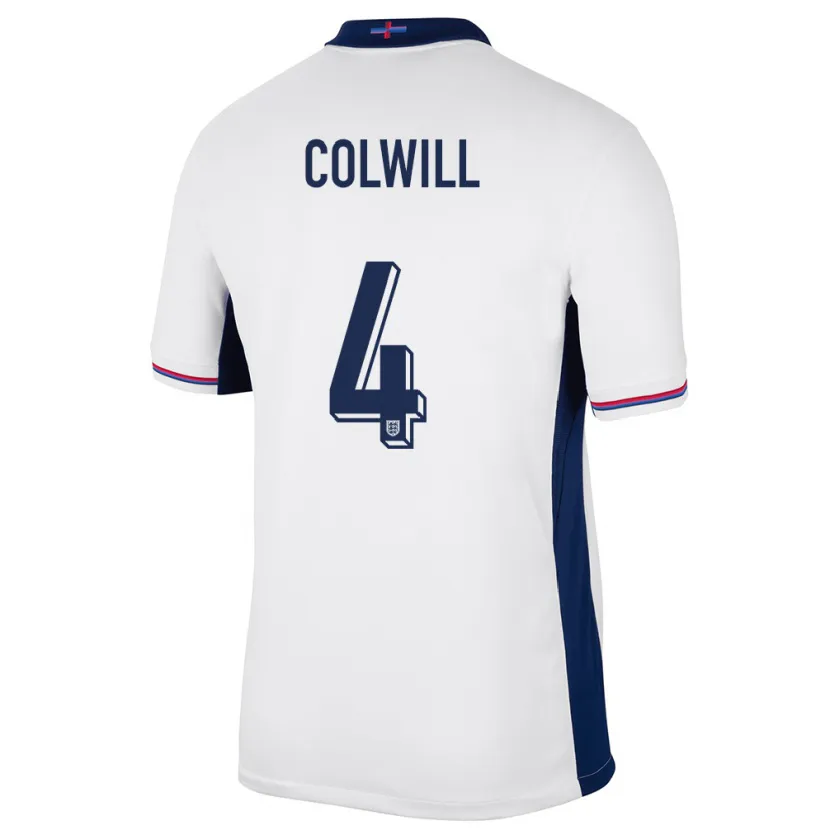 Danxen Dame England Levi Colwill #4 Hvit Hjemmetrøye Drakt Trøye 24-26 Skjorter T-Skjorte