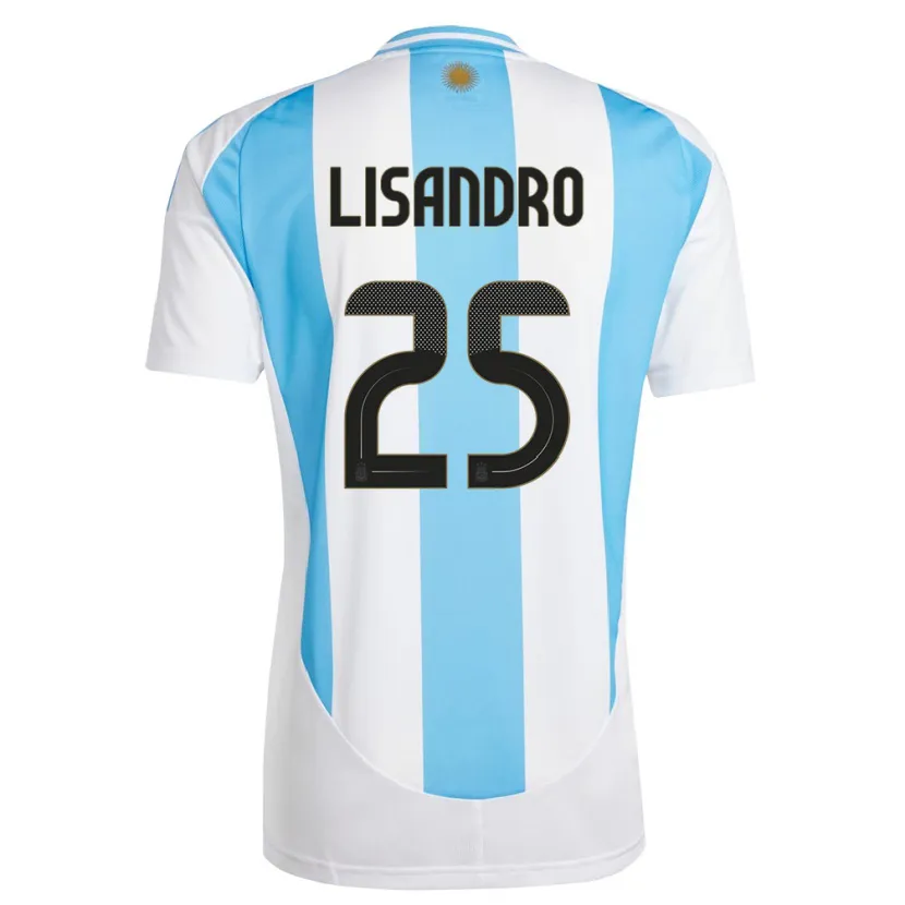 Danxen Dame Argentina Lisandro Martinez #25 Hvit Blå Hjemmetrøye Drakt Trøye 24-26 Skjorter T-Skjorte