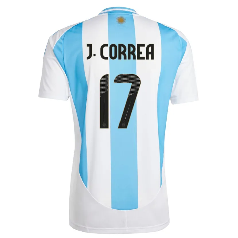 Danxen Dame Argentina Joaquin Correa #17 Hvit Blå Hjemmetrøye Drakt Trøye 24-26 Skjorter T-Skjorte
