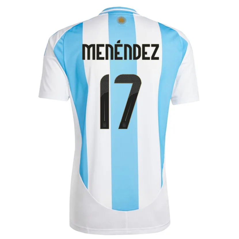 Danxen Dame Argentina Milagros Menendez #17 Hvit Blå Hjemmetrøye Drakt Trøye 24-26 Skjorter T-Skjorte