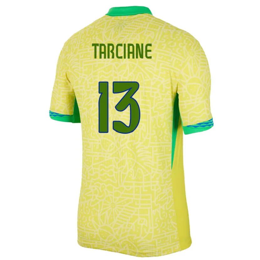 Danxen Dame Brasil Tarciane #13 Gul Hjemmetrøye Drakt Trøye 24-26 Skjorter T-Skjorte