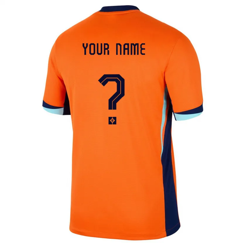Danxen Dame Nederland Navnet Ditt #0 Oransje Hjemmetrøye Drakt Trøye 24-26 Skjorter T-Skjorte