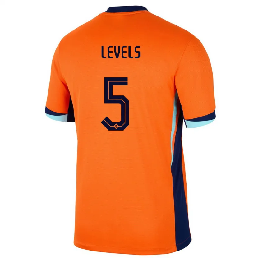 Danxen Dame Nederland Janou Levels #5 Oransje Hjemmetrøye Drakt Trøye 24-26 Skjorter T-Skjorte