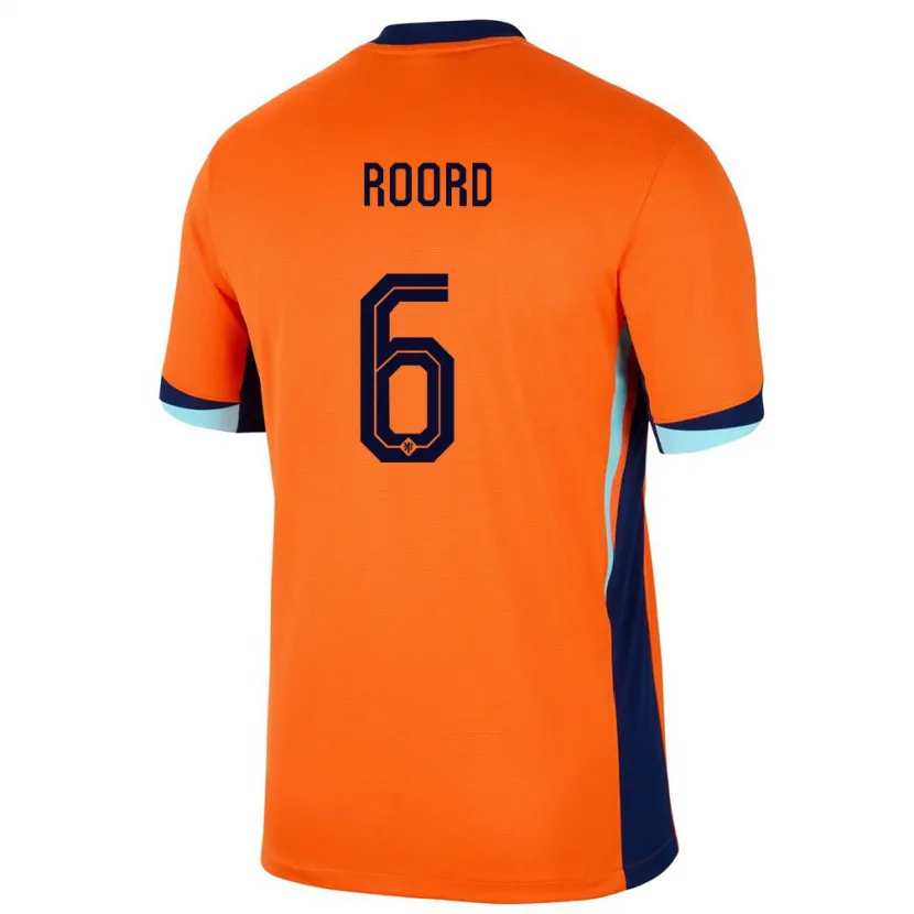 Danxen Dame Nederland Jill Roord #6 Oransje Hjemmetrøye Drakt Trøye 24-26 Skjorter T-Skjorte