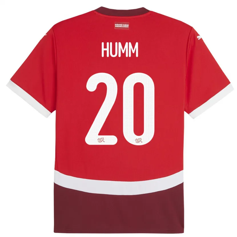 Danxen Dame Sveits Fabienne Humm #20 Rød Hjemmetrøye Drakt Trøye 24-26 Skjorter T-Skjorte
