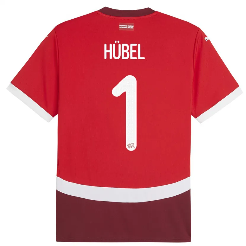Danxen Dame Sveits Marvin Hubel #1 Rød Hjemmetrøye Drakt Trøye 24-26 Skjorter T-Skjorte